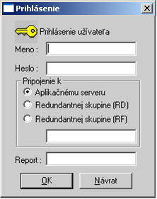 Log on dialog box