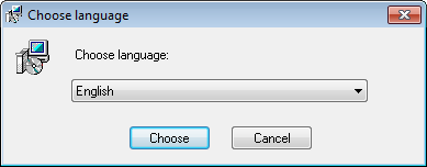 Selection of language