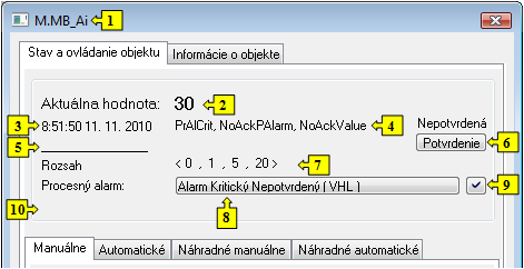 Spoločná časť ovládacích okien Spoločná časť ovládacích okien