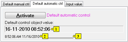 Default automatic control tab Default automatic control tab
