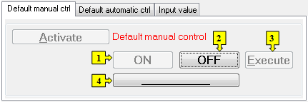 Default manual control tab Default manual control tab