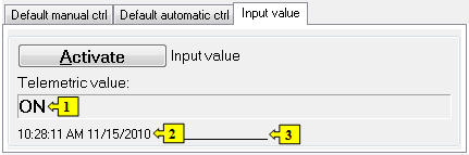 Input value tab Input value tab
