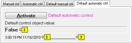 Default automatic control tab Default automatic control tab