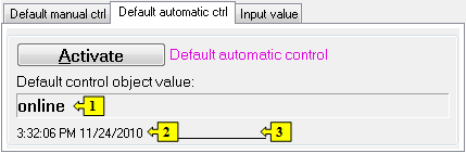 Default automatic control tab Default automatic control tab