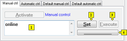 Manual control tab Manual control tab