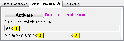 Default automatic control tab Default automatic control tab