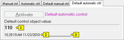Default automatic control tab Default automatic control tab