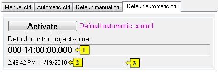 Default automatic control tab Default automatic control tab