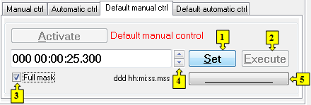 Default manual control tab Default manual control tab