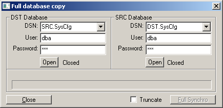 Full database copying