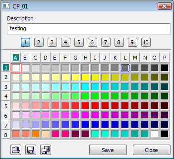 Editing of palette Editing of palette