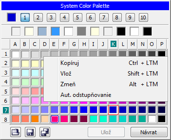 Editácia systémovej farby