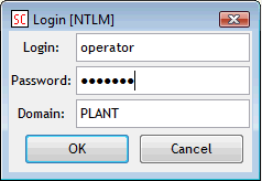 Dialógové okno na prihlásenie užívateľa (NTLM)