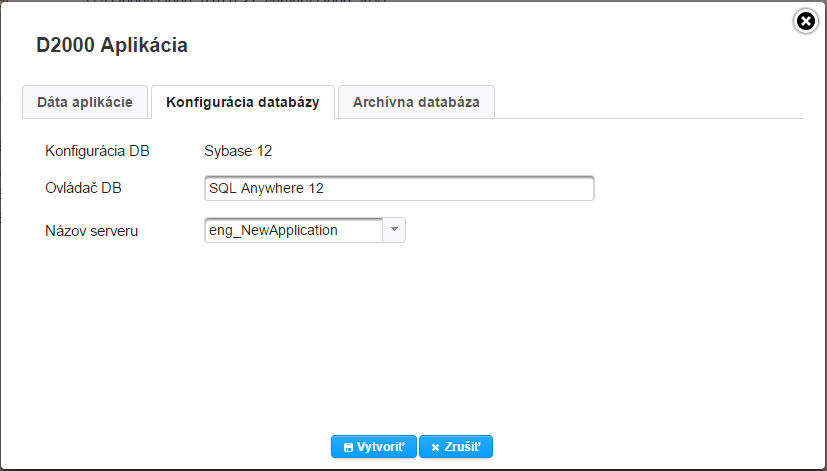 Konfigurácia databázy