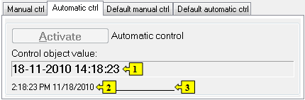 Automatic control tab