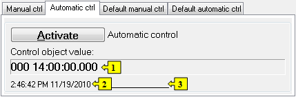 Automatic control tab
