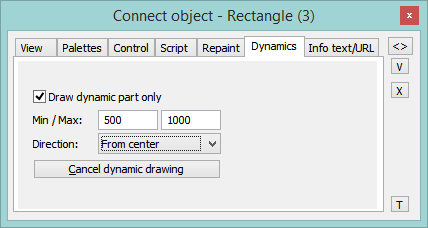 Connect object palette - Dynamics tab