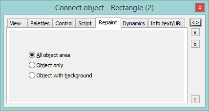 Connect object palette - Repaint tab