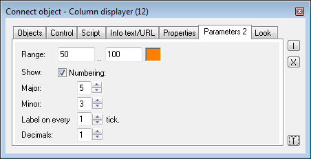 Connect object palette - Parameters 2 tab