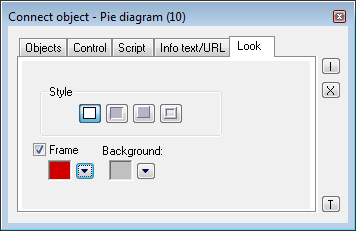 Connect object palette - Look tab