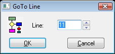 Dialog window Go to line