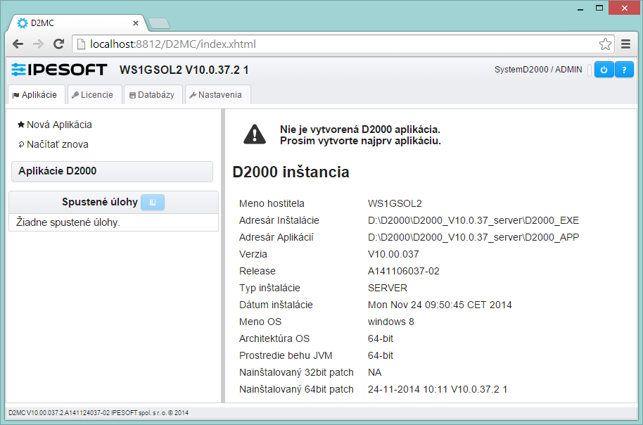 D2MC po prihlásení