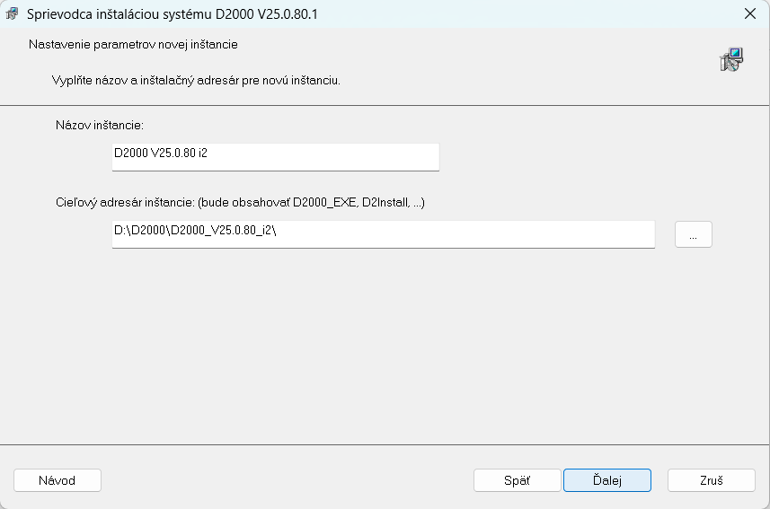 Vytvorenie novej inštancie