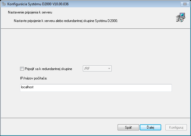 Nastavenie pripojenia k serveru