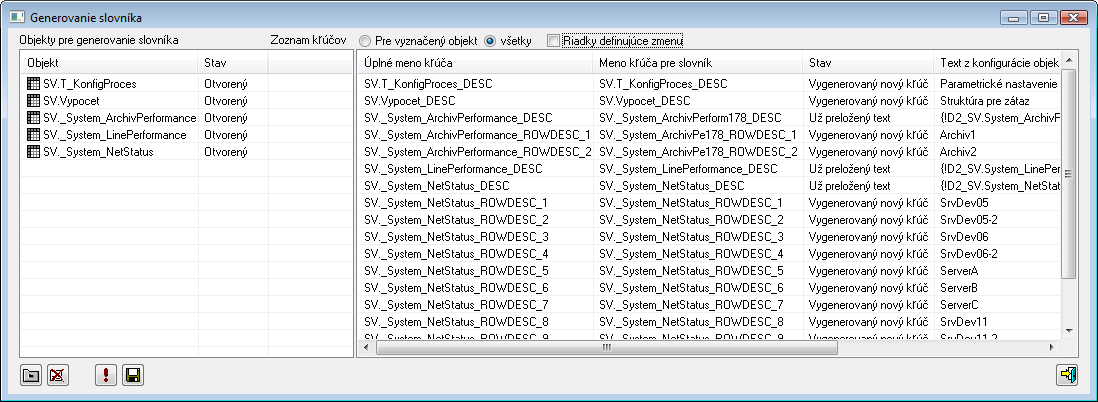 Generovanie slovníka