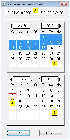 Definovanie vlastného časového úseku