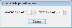 Zmena čísla priradenej osi