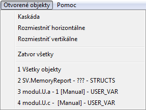 Ponuka Otvorené objekty