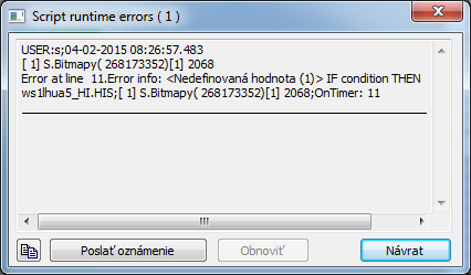 Zobrazenie podrobností o chybách