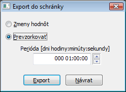 Export do schránky