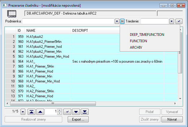 Prezeranie číselníkov