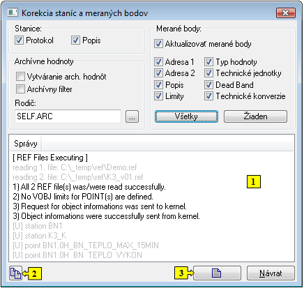 Korekcie staníc a meraných bodov