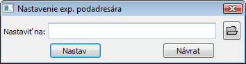 Nastavenie exp. podadresára podla CVS