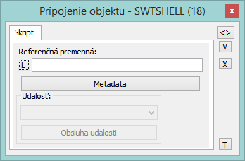 Paletka Pripojenie objektu