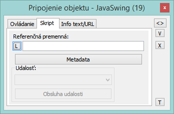 Paletka Pripojenie objektu