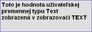 Ukážka - Textový zobrazovač