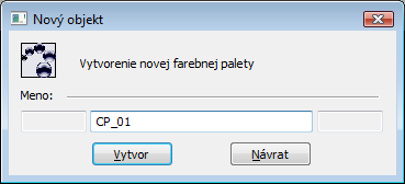 Vytvorenie nového objektu