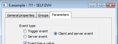 Event type Event type