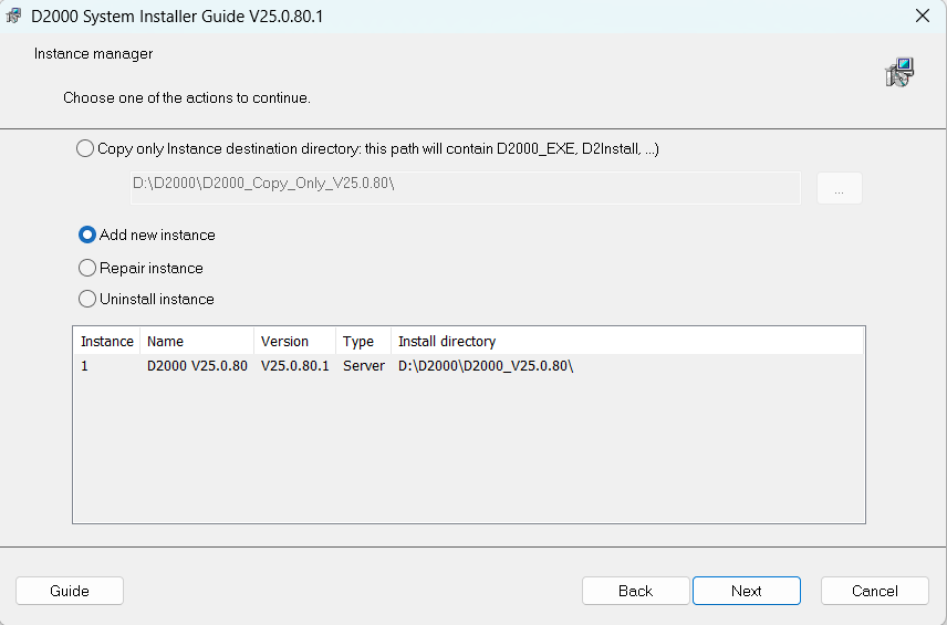 Istance manager Istance manager