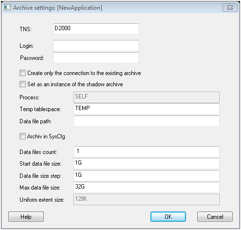 Archive parameters - Oracle