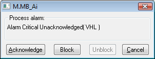 Information about processs alarm Information about processs alarm