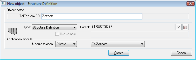 Create a private object Create a private object