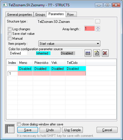 Parameterizing of object CP Parameterizing of object CP