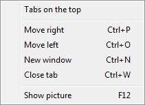 Script editor - popup menu Script editor - popup menu