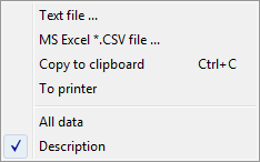Structure export Structure export