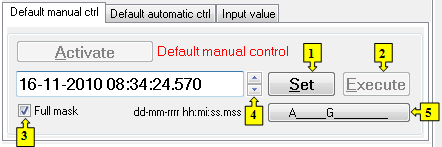 Default manual control tab Default manual control tab